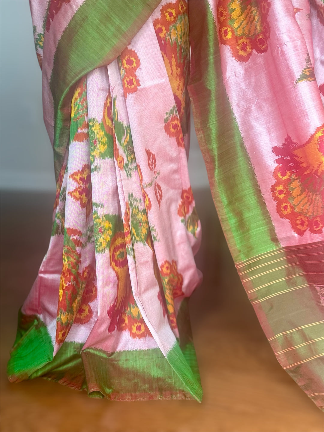 Pochampally handwoven ikat pure silk saree
