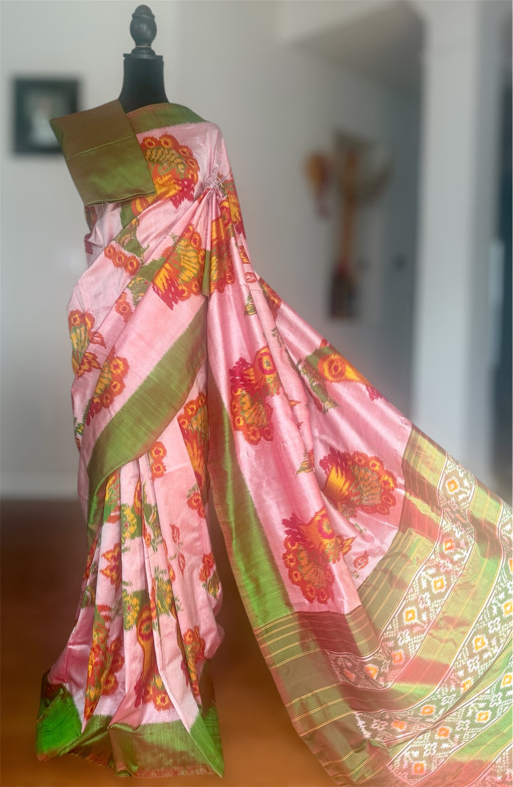 Pochampally handwoven ikat pure silk saree