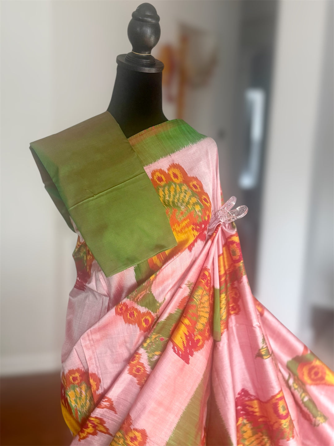 Pochampally handwoven ikat pure silk saree