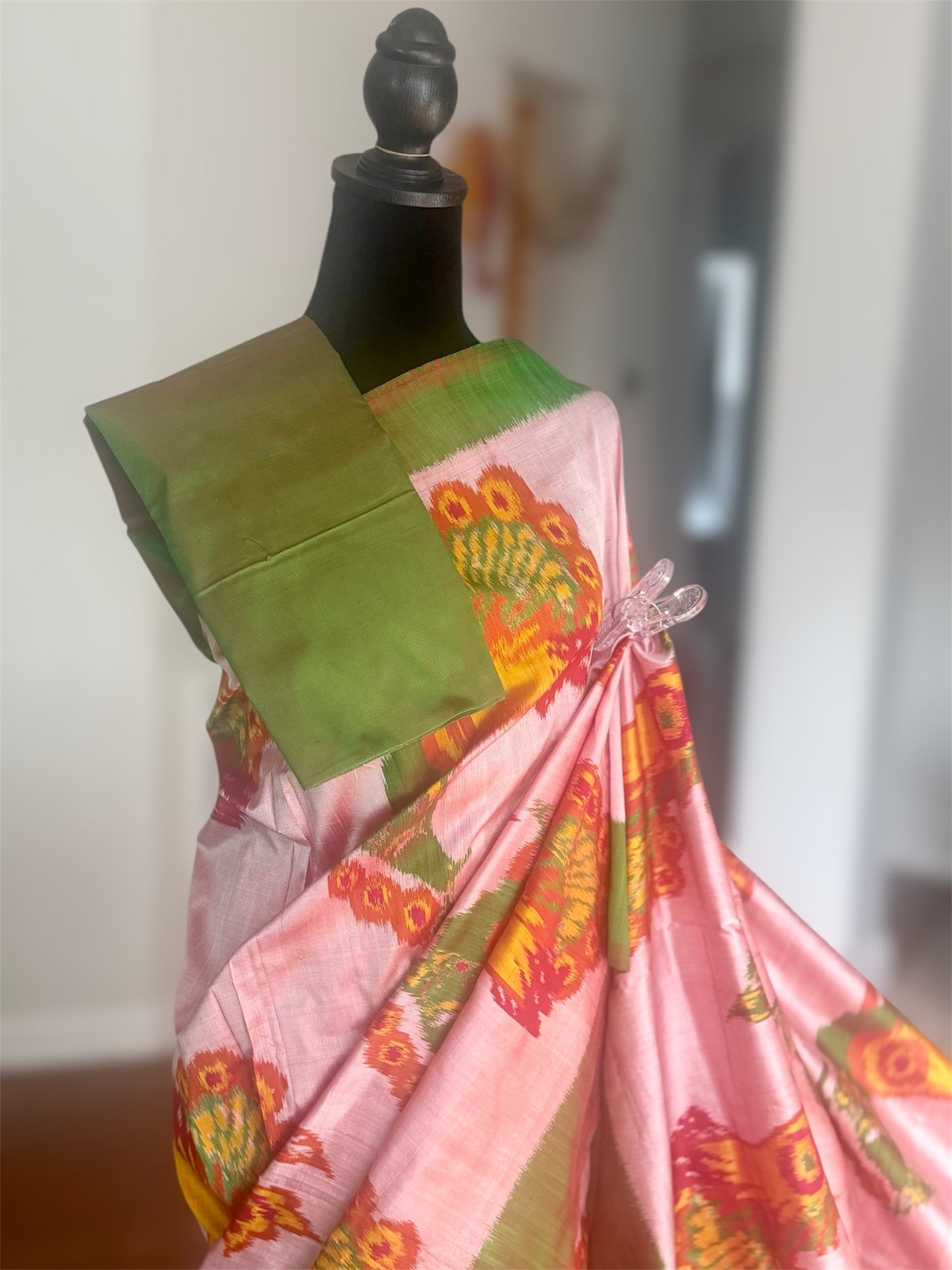 Pochampally handwoven ikat pure silk saree
