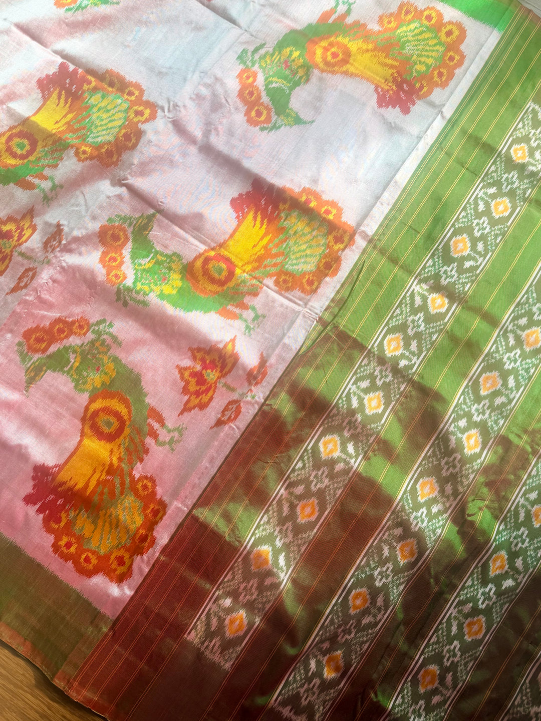 Pochampally handwoven ikat pure silk saree