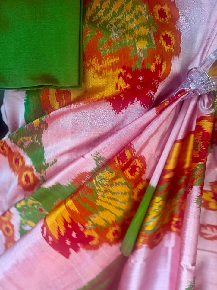 Pochampally handwoven ikat pure silk saree
