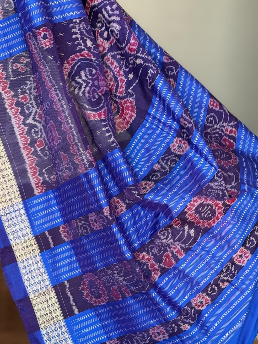 Pink handwoven Sambalpuri Ikat Silk saree |Odisha Weaves