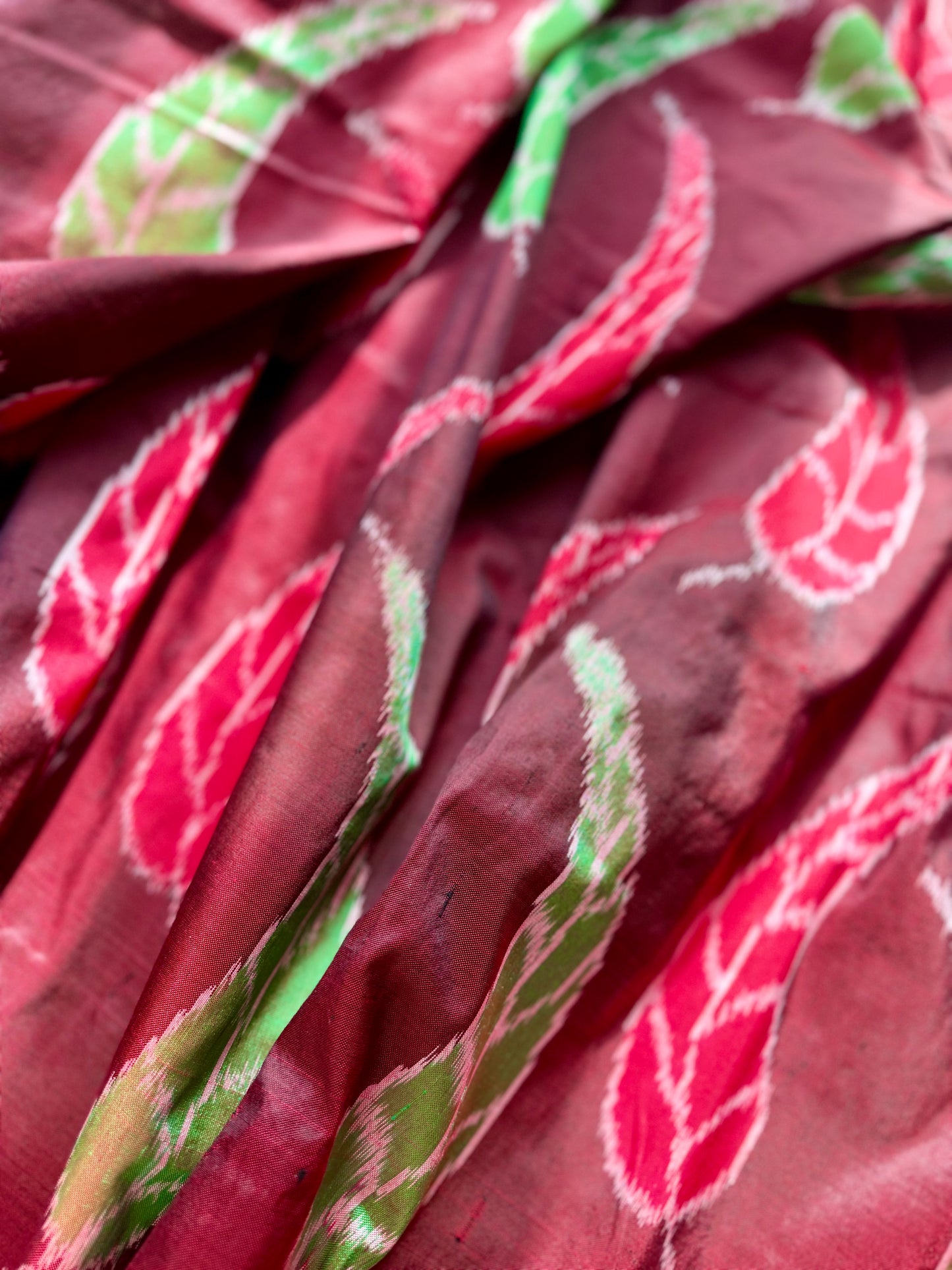 Elegant handwoven Pochampally ikat pure silk saree