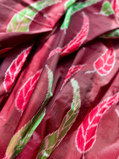 Elegant handwoven Pochampally ikat pure silk saree
