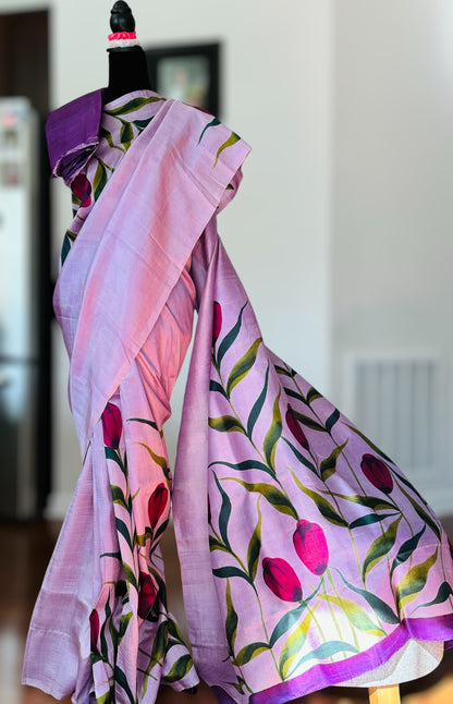 Very pretty Light weight,Hand painted Pure silk sarees| Value Vogue