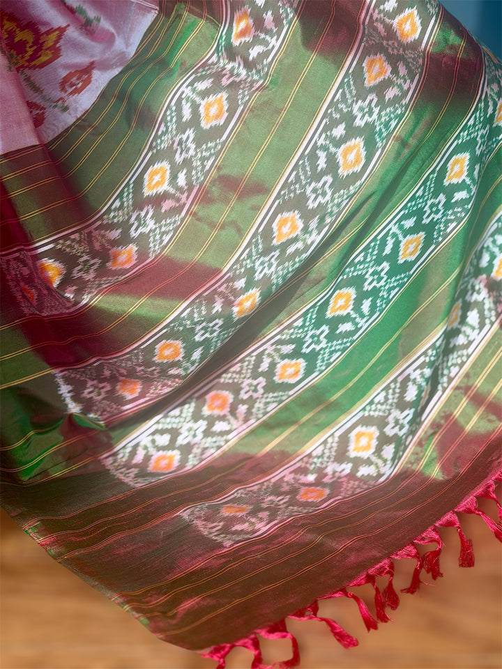 Pochampally handwoven ikat pure silk saree