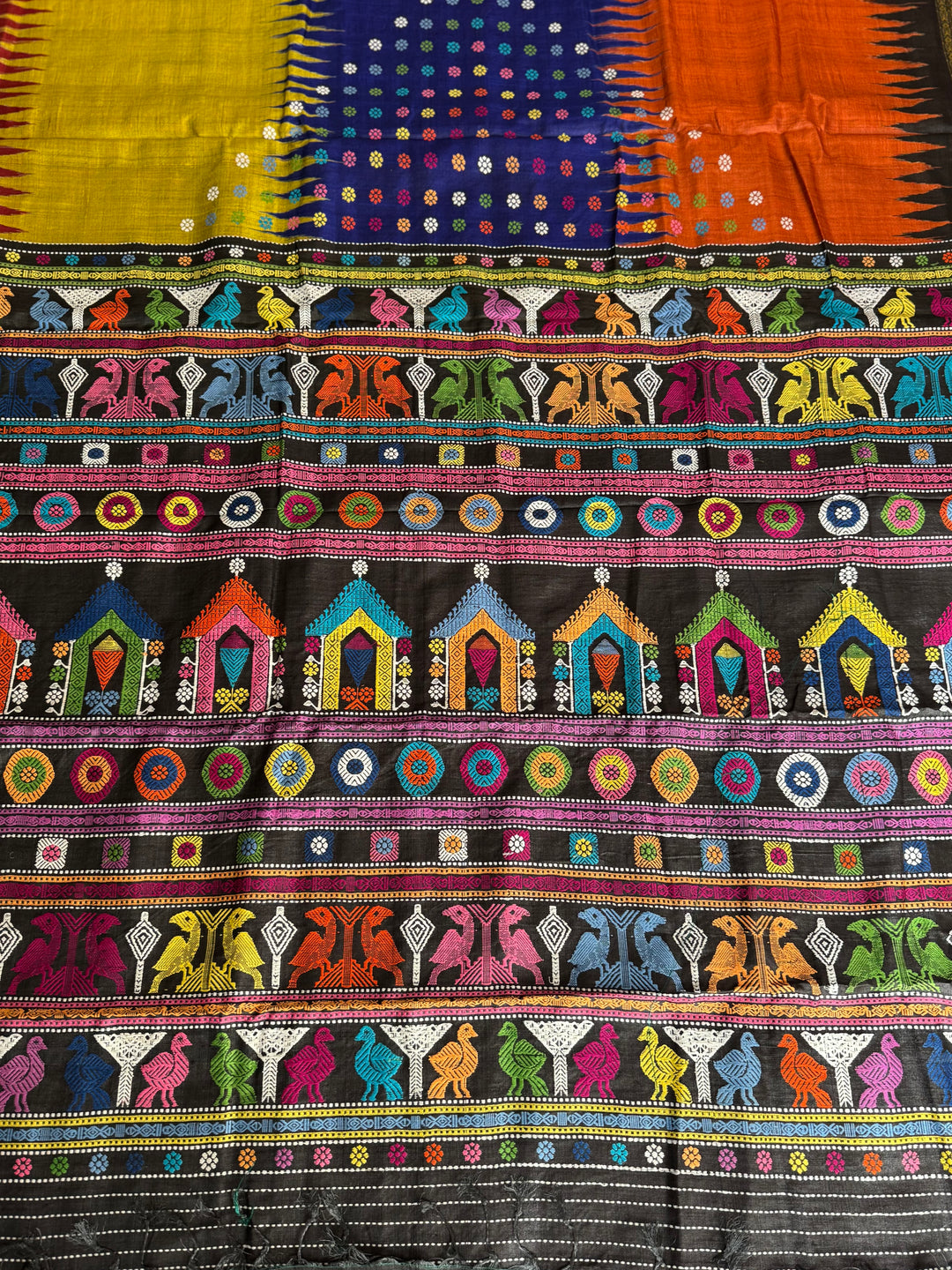 Gopalpur Handwoven Tussar Silk Saree with Dolabedi Pallu - Traditional Indian Saree|Odisha weaves