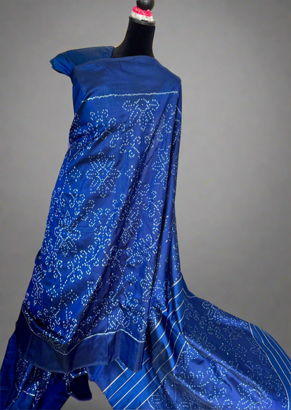 Ikat Pure Silk Saree (Pochampally) - Blue