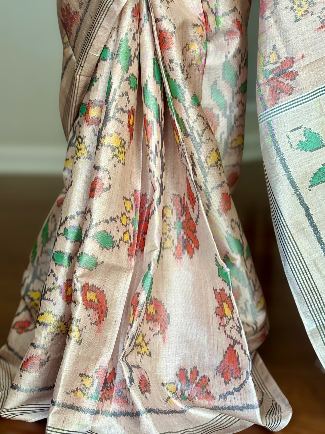 Blush semi (double) ikat patan Patola pure silk saree