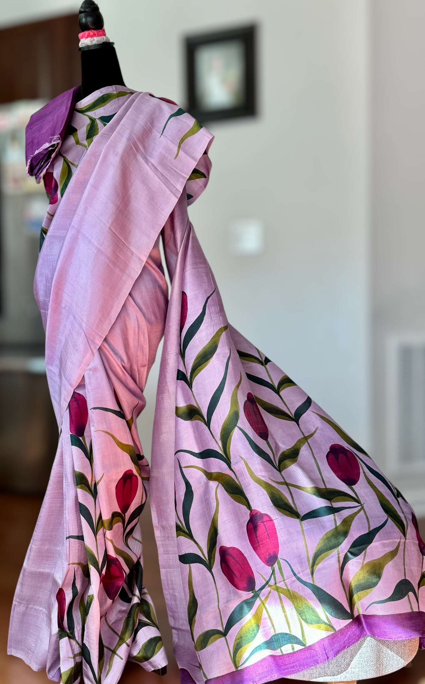 Very pretty Light weight,Hand painted Pure silk sarees| Value Vogue