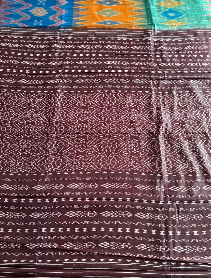 Multi colored Gopalpur handwoven pure Tussar silk saree with ikat pallu|Odisha weaves