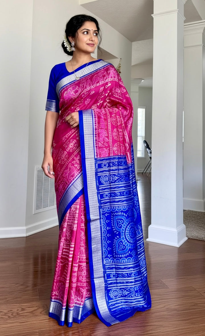 Reference Image with similar saree, stitched blouse and other accessories are display purpose only !