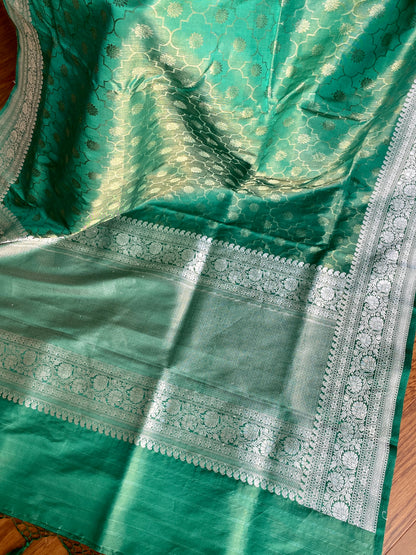 Banarasi Handloom Tissue Mashru Pure Silk Saree