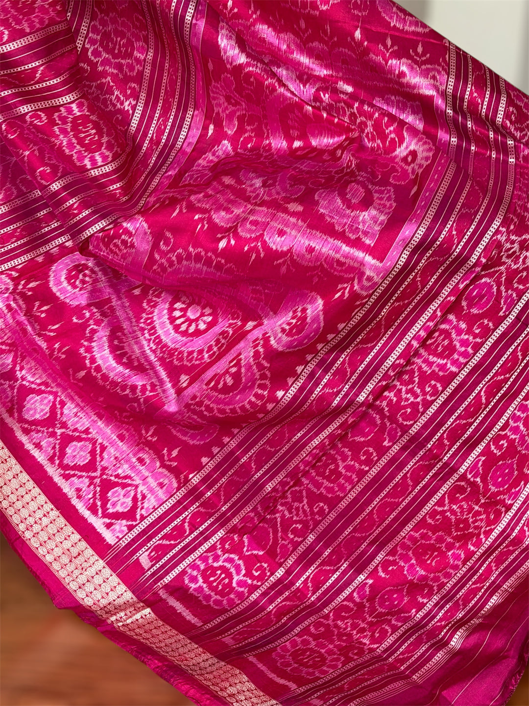 Handwoven Royal Blue Aswini Sambalpuri Double ikat pure silk saree|Odisha Weaves|