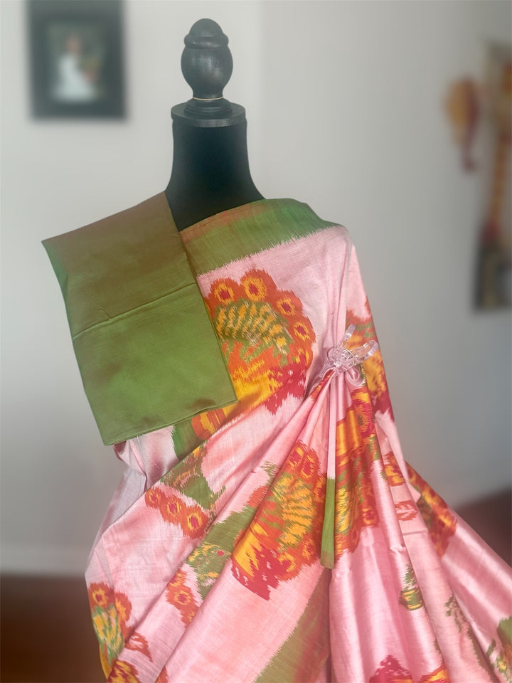 Pochampally handwoven ikat pure silk saree