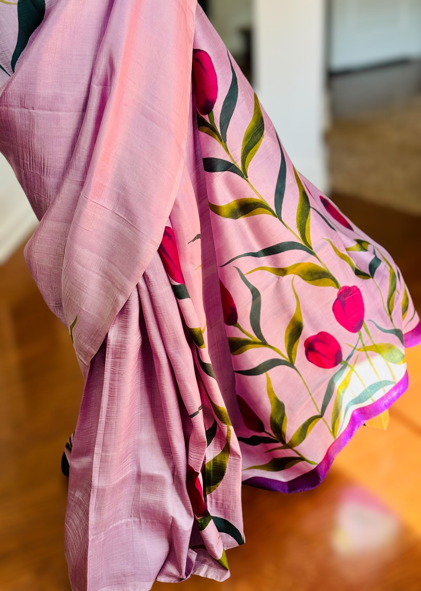 Very pretty Light weight,Hand painted Pure silk sarees| Value Vogue