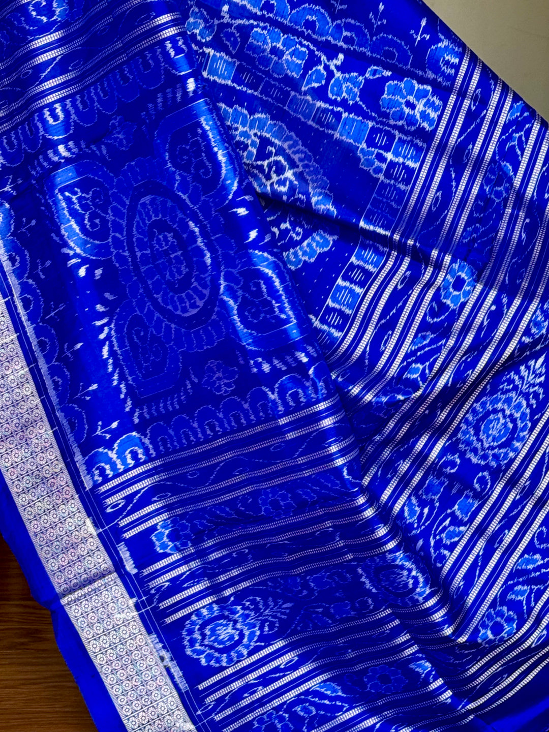 Large Konark Motif unique handwoven Sambalpuri ikat pure silk saree|Odisha Weaves|