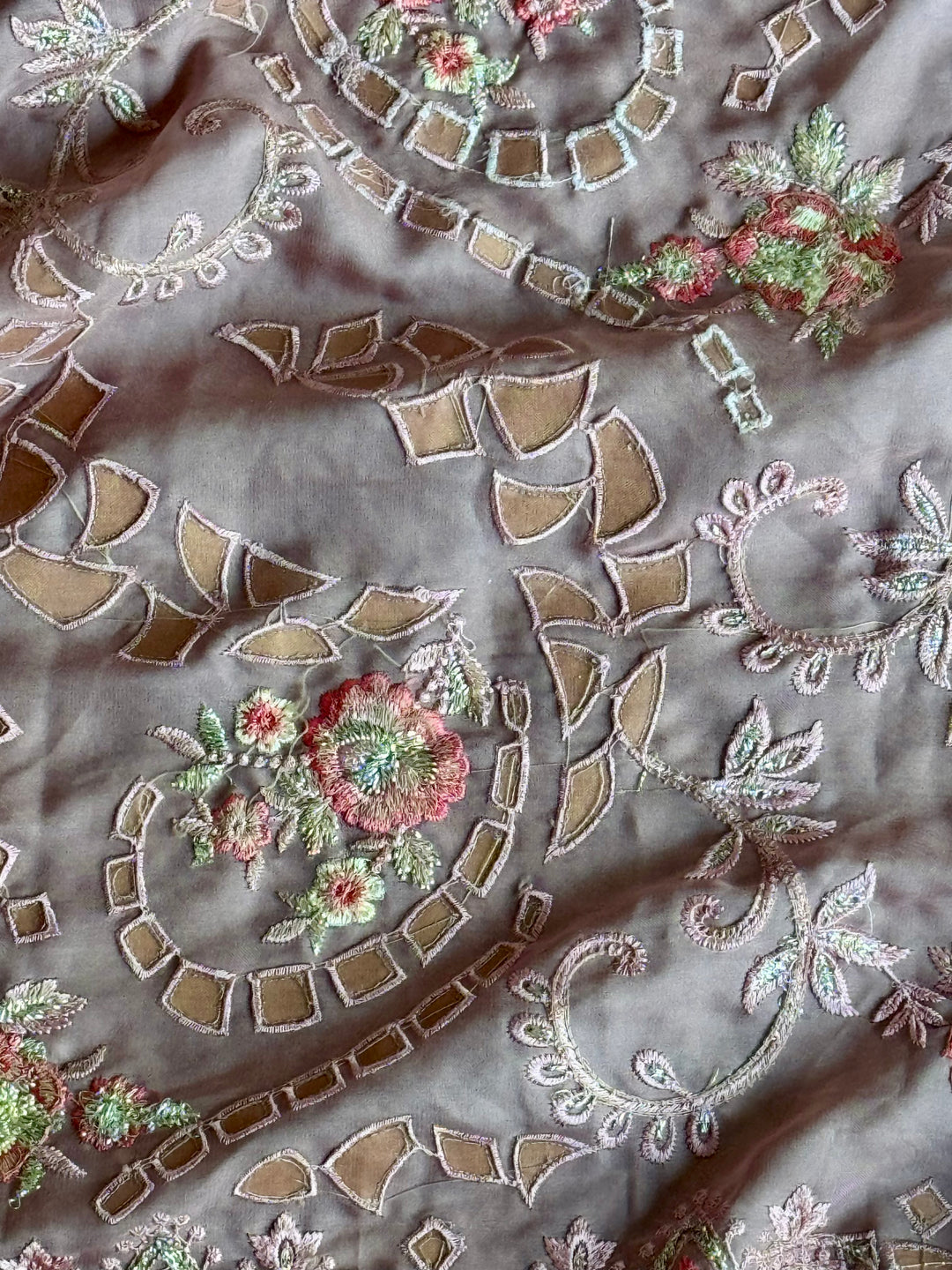 Muave Color gota and embroidery work designer satin crep silk saree|Party Wear Saree|PPS