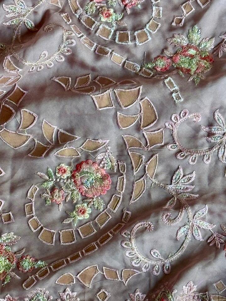 Muave Color gota and embroidery work designer satin crep silk saree|Party Wear Saree|PPS