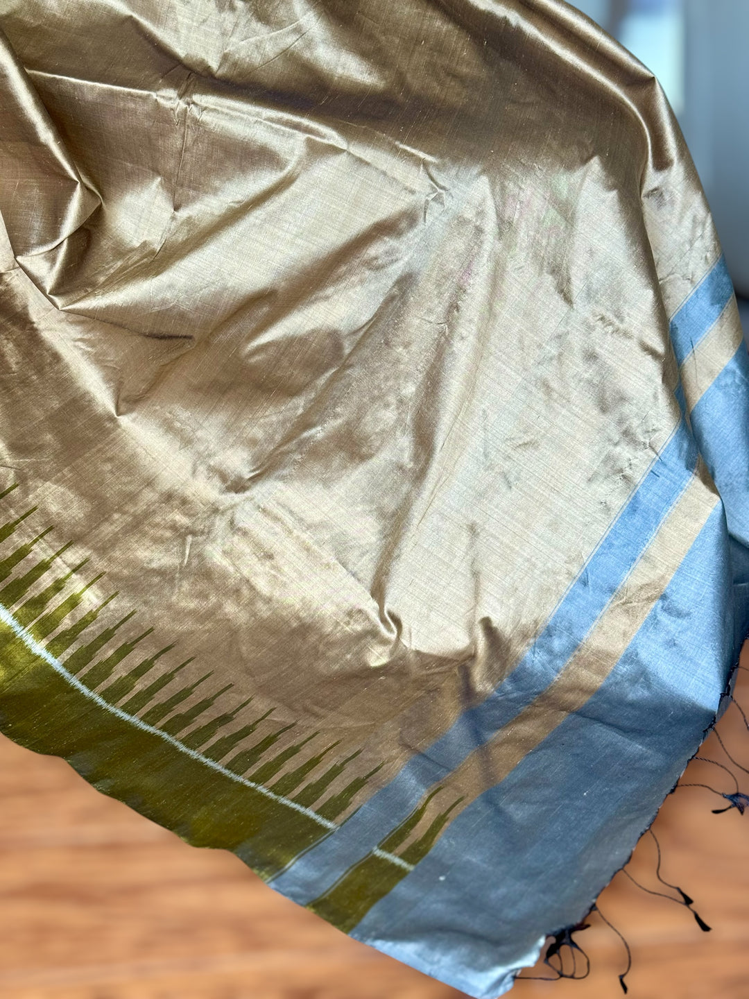 Black color handwoven ikat pure silk saree with Baghambari motif|Odisha Weaves|Contemporary Ikat|