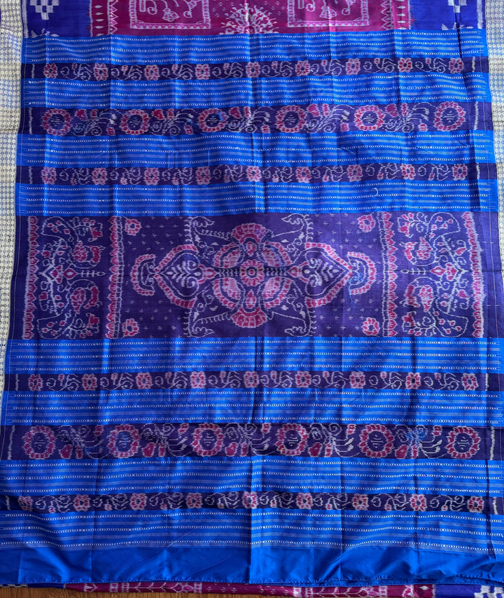 Pink handwoven Sambalpuri Ikat Silk saree |Odisha Weaves