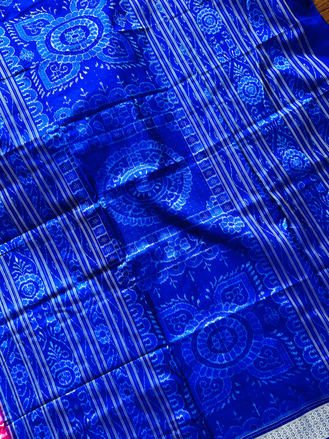 Large Konark Motif unique handwoven Sambalpuri ikat pure silk saree|Odisha Weaves|