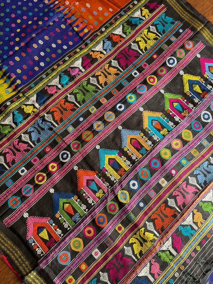 Gopalpur Handwoven Tussar Silk Saree with Dolabedi Pallu - Traditional Indian Saree|Odisha weaves