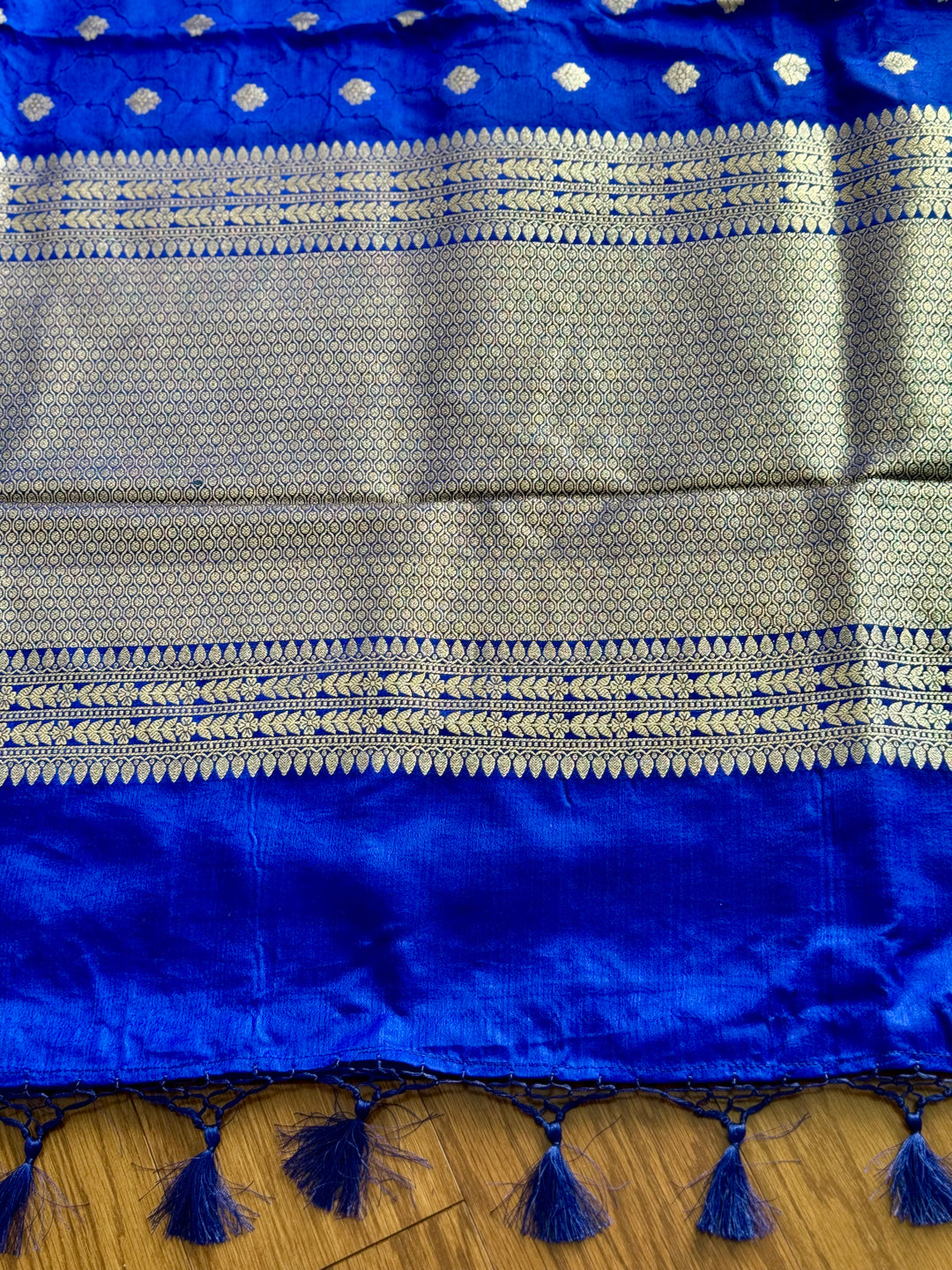 Royal Blue color Banarasi Semi Mashru Silk Saree Saree|Value Vogue