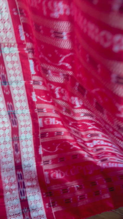 Handwoven Mathematical equations and formula Sambalpuri Double ikat pure silk saree|Odisha Weaves|