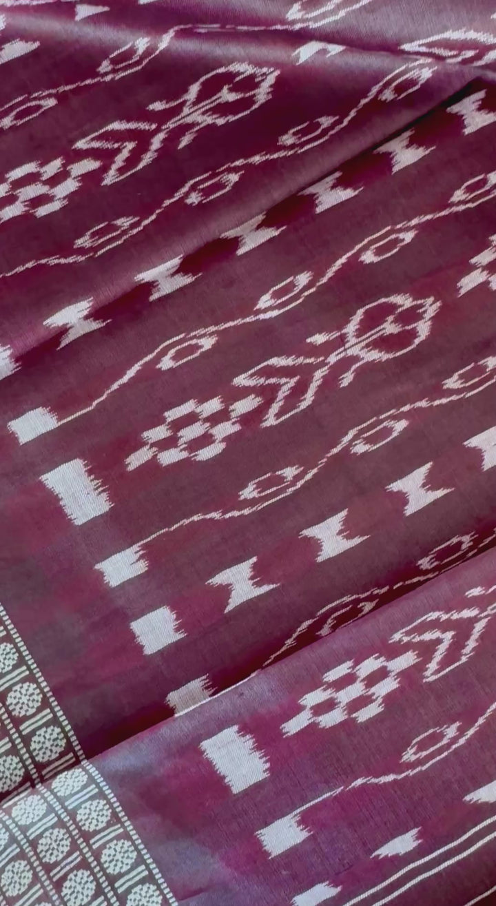 Multi colored Gopalpur handwoven pure Tussar silk saree with ikat pallu|Odisha weaves